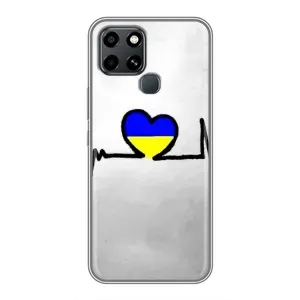 Силиконовый Чехол на Infinix Smart 6 (Я-Украина) (Украинская кардиограмма)