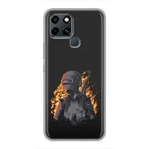 Чохол з картинкою "Герой Pubg" на Infinix Smart 6 (В полум'ї)