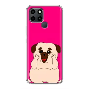 Чохол (ТПУ) Милі песики для Infinix Smart 6 (Веселий Мопсік)