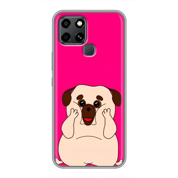 Чехол с рисунком «Веселый Мопсик» для Infinix Smart 6 Чехол с рисунком «Веселый Мопсик» для Infinix Smart 6