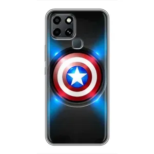 Чохол с Щітом Капітана Америки на Infinix Smart 6 (Яскраий Щит Капітана)