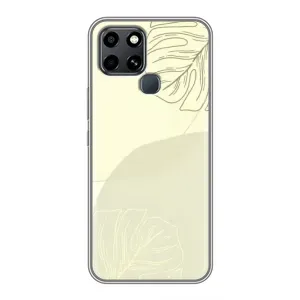 Чехол цветочный дизайн для Infinix Smart 6 (Зелёный фон)