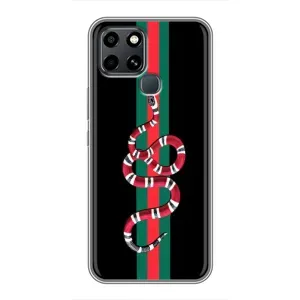Чохли бренд ГУЧЧІ для Infinix Smart 6 (Змій Гуччі)