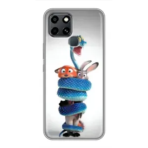 Силиконовый чехол с принтом Зоотрополіс для Infinix Smart 6 (Змея Зоо)