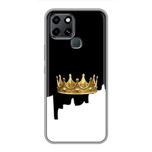 Чохол (Корона на чорному фоні) для Інфінікс Смарт 6 (Золота корона)
