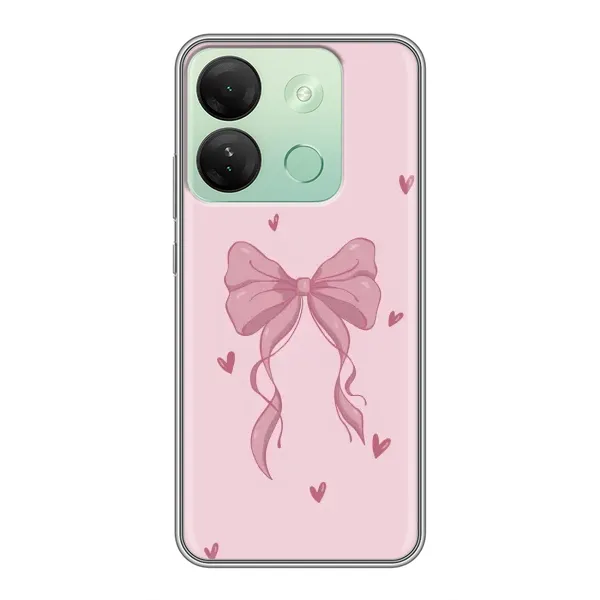 Чехол с рисунком «Бант на розовом» для Infinix Smart 7 HD Чехол с рисунком «Бант на розовом» для Infinix Smart 7 HD