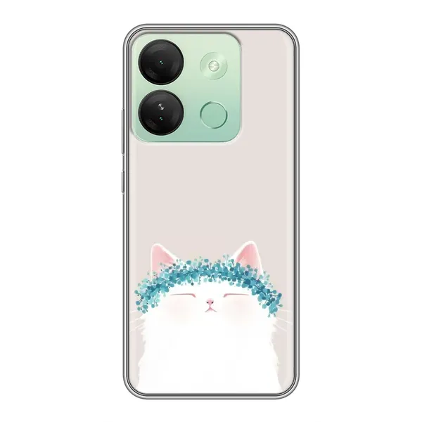 Чехол с рисунком «Белый котик» для Infinix Smart 7 HD Чехол с рисунком «Белый котик» для Infinix Smart 7 HD