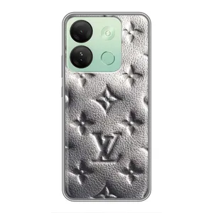 Текстурный Чехол Louis Vuitton для Инфиникс Смарт 7 ШД (Бежевый ЛВ)