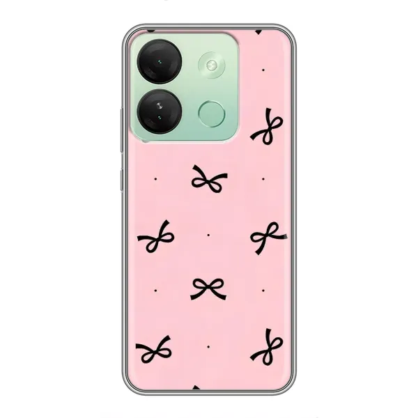 Чехол с рисунком «Черные бантики» для Infinix Smart 7 HD Чехол с рисунком «Черные бантики» для Infinix Smart 7 HD