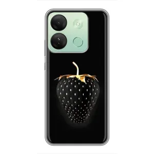 Чехол с изображением вкусной еды для Infinix Smart 7 HD (Чёрная клубника)