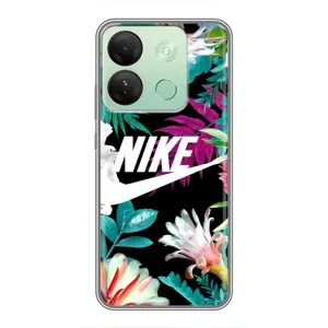 Силиконовый Чехол на Infinix Smart 7 HD с картинкой Nike (Цветочный Nike)