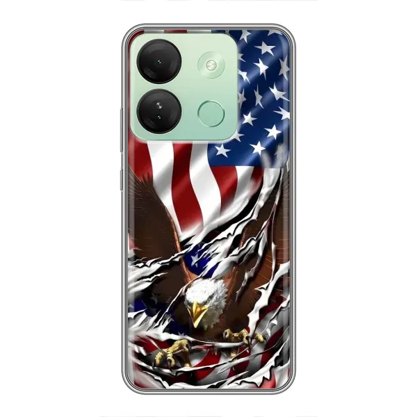 Чехол с рисунком «Флаг USA» для Infinix Smart 7 HD Чехол с рисунком «Флаг USA» для Infinix Smart 7 HD