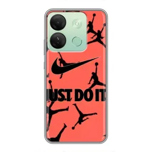 Силиконовый Чехол Nike Air Jordan на Инфиникс Смарт 7 ШД (Just Do It)