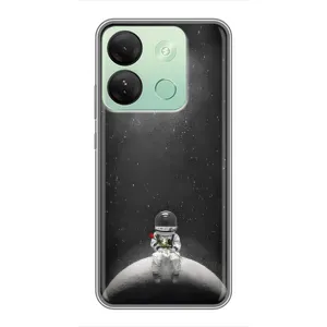 Силиконовый Чехол с принтом "Космонавты" на Infinix Smart 7 HD (Космонавт романтик)