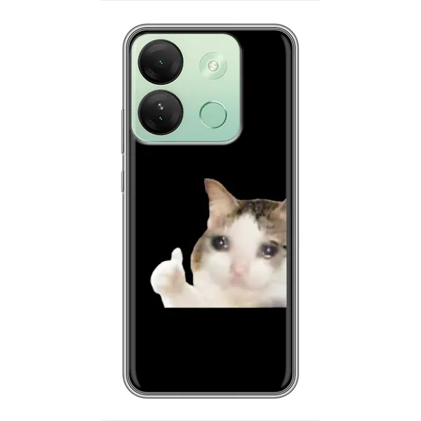 Чехол с рисунком «Кот в слезах» для Infinix Smart 7 HD Чехол с рисунком «Кот в слезах» для Infinix Smart 7 HD