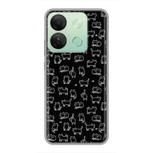 Чехол на тематику: Коты для Infinix Smart 7 HD (Котики на черном)