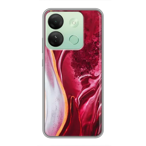 Чехол с рисунком «Красный мрамор» для Infinix Smart 7 HD Чехол с рисунком «Красный мрамор» для Infinix Smart 7 HD