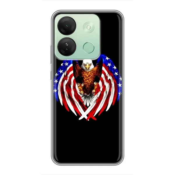 Чехол с рисунком «Крылья США» для Infinix Smart 7 HD Чехол с рисунком «Крылья США» для Infinix Smart 7 HD