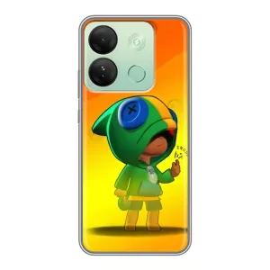 Чехол Бравл Старс для Infinix Smart 7 HD (LEON в кофте)