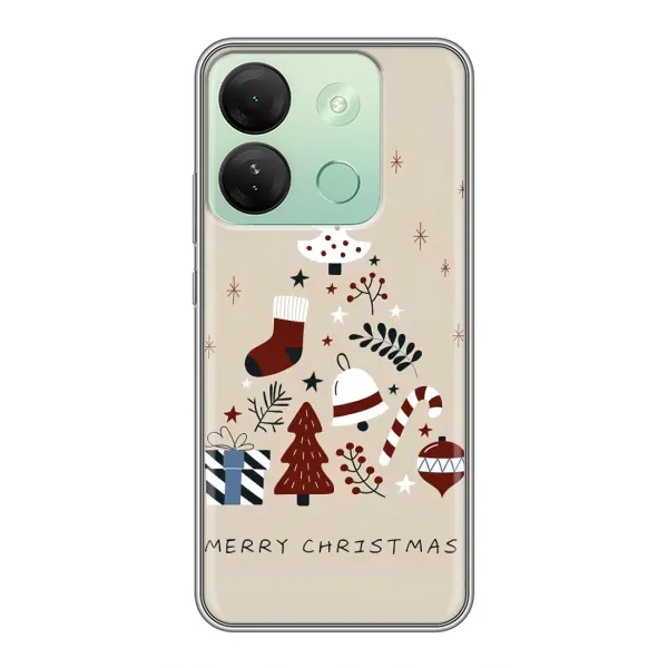 Чехол с рисунком «Merry Christmas» для Infinix Smart 7 HD Чехол с рисунком «Merry Christmas» для Infinix Smart 7 HD