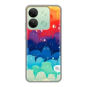 Силиконовый чехол с котиком для Infinix Smart 7 HD (Mew)