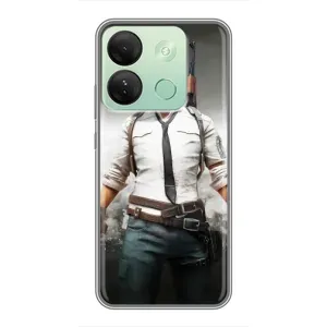 Силиконовый чехол с картинкой "Герой Pubg" на Infinix Smart 7 HD (Пабг)