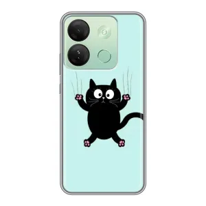 Силиконовый чехол с котиком для Infinix Smart 7 HD (Падающий кот)