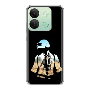 Силиконовый чехол с картинкой "Герой Pubg" на Infinix Smart 7 HD (Пубг мен)