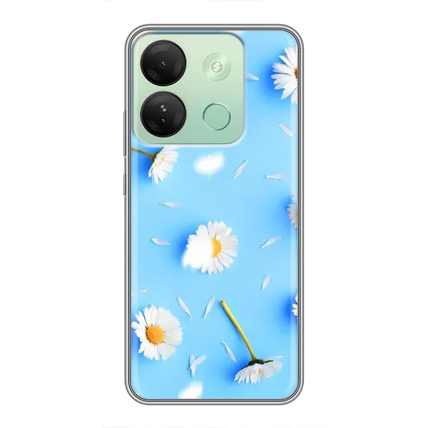 Чехол с рисунком «ромашки на голубом» для Infinix Smart 7 HD Чехол с рисунком «ромашки на голубом» для Infinix Smart 7 HD