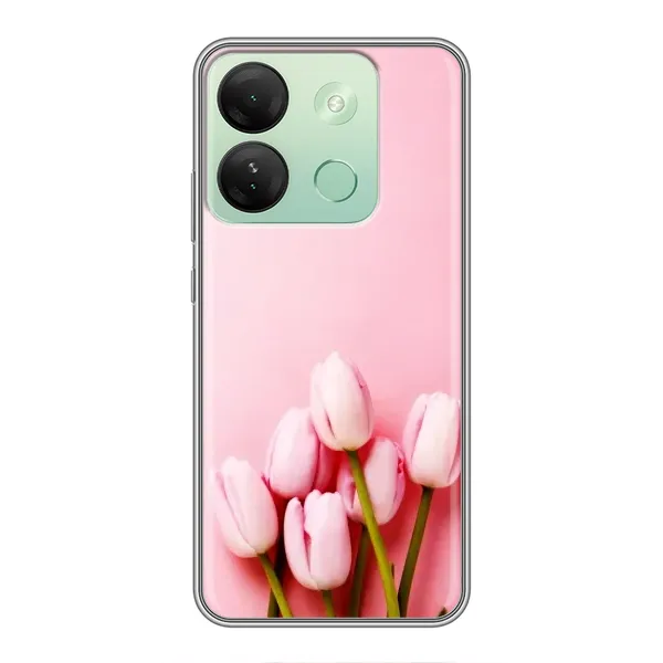 Чехол с рисунком «Розовые тюльпаны» для Infinix Smart 7 HD Чехол с рисунком «Розовые тюльпаны» для Infinix Smart 7 HD