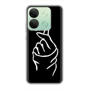 Чехлы (Знак сердечка) на Infinix Smart 7 HD (Сердце на черном)