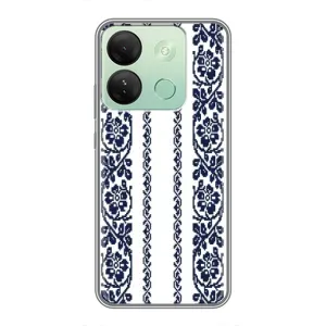 Силиконовый Чехол на Infinix Smart 7 HD с картинкой Вышиванки (Синяя вышиванка)