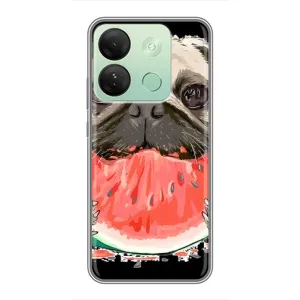Чехол (ТПУ) Милые собачки для Infinix Smart 7 HD (Смешной Мопс)