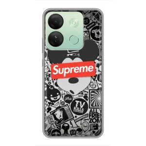 Чехол с Брендами одежды на Инфиникс Смарт 7 ШД (Supreme Маус)