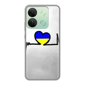 Силиконовый Чехол на Infinix Smart 7 HD (Я-Украина) (Украинская кардиограмма)