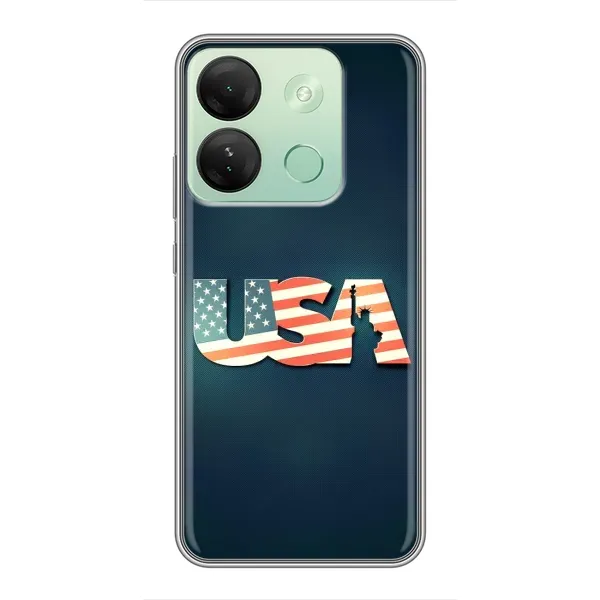 Чехол с рисунком «USA» для Infinix Smart 7 HD Чехол с рисунком «USA» для Infinix Smart 7 HD
