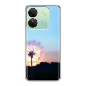 Силіконовий Чохол з кульбабками на Infinix Smart 7 HD (Захід з кульбабкою)
