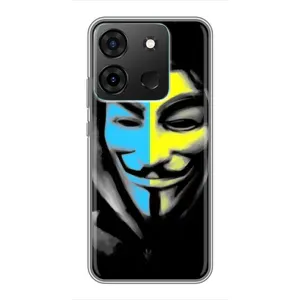 Чехол с Украинской символикой на Инфиникс Смарт 7 (Анонимус патриот)
