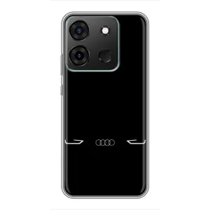 Силиконовый бампер с картинкой машины на Infinix Smart 7 (Силует Audi)