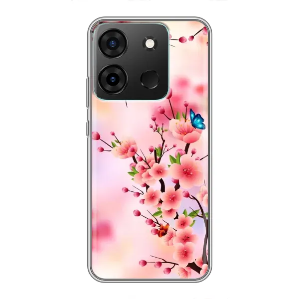 Чехол с рисунком «Бабочки на сакуре» для Infinix Smart 7 Чехол с рисунком «Бабочки на сакуре» для Infinix Smart 7