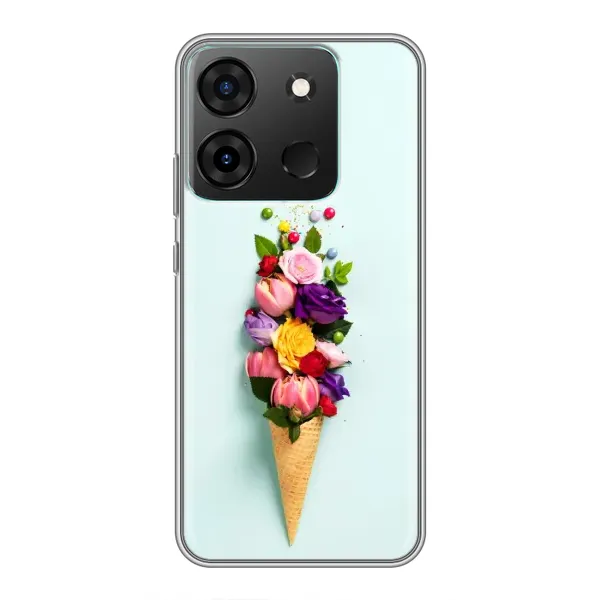 Чехол с рисунком «Цветок-мороженное» для Infinix Smart 7 Чехол с рисунком «Цветок-мороженное» для Infinix Smart 7
