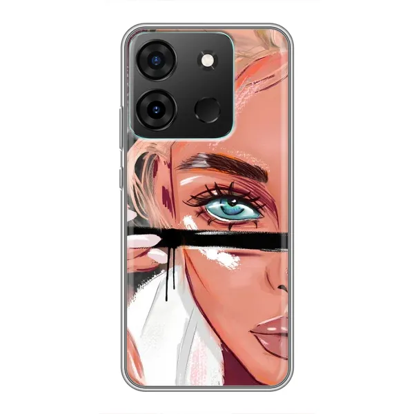 Чехол с рисунком «Девушка и ресницы» для Infinix Smart 7 Чехол с рисунком «Девушка и ресницы» для Infinix Smart 7