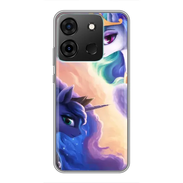 Чехол с рисунком «Единорожки на тучках» для Infinix Smart 7 Чехол с рисунком «Единорожки на тучках» для Infinix Smart 7
