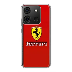 Силиконовый бампер с картинкой машины на Infinix Smart 7 (Ferrari Logo)