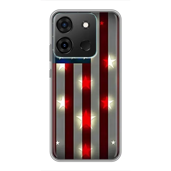 Чехол с рисунком «Флаг США 2» для Infinix Smart 7 Чехол с рисунком «Флаг США 2» для Infinix Smart 7