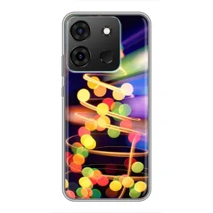 Чохол новорічна ялинка на Infinix Smart 7 (Гірлянди)