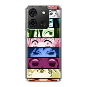 Силиконовые чехлы с глазами Anime для Инфиникс Смарт 7 (Глаза Хашира)