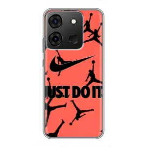 Силиконовый Чехол Nike Air Jordan на Инфиникс Смарт 7 (Just Do It)