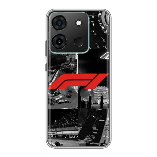 Чехол с рисунком «Коллаж Формула 1» для Infinix Smart 7 Чехол с рисунком «Коллаж Формула 1» для Infinix Smart 7