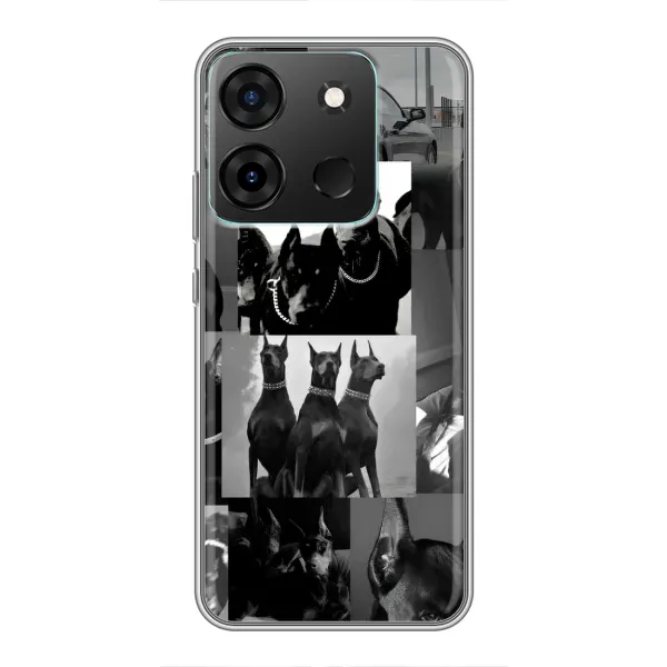 Чехол с рисунком «Коллаж Доберман» для Infinix Smart 7 Чехол с рисунком «Коллаж Доберман» для Infinix Smart 7